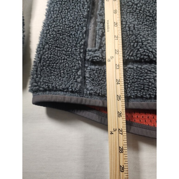 L.L. Bean Womens Medium Regular Mountain Deep Pile Fleece Sherpa Jacket Gray Zip - Picture 3 of 13